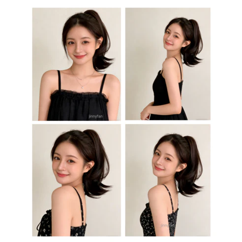 Ponytail Extension Wig Bun Style Hair Silky Claw Clip Dark Brown 머릿결 좋은 집게형 포니테일 가발 똥머리 가능 다크브라운 - Image 5
