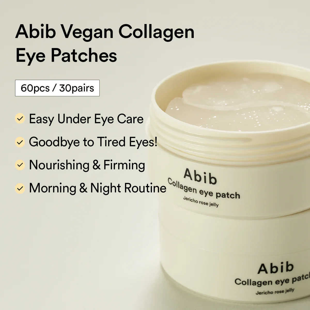 Abib Collagen Eye Patch Jericho Rose Jelly 30 pairs (60 patches) 아비브 콜라겐 아이패치 부활초 젤리 90g 30쌍 (60패치) - Image 7