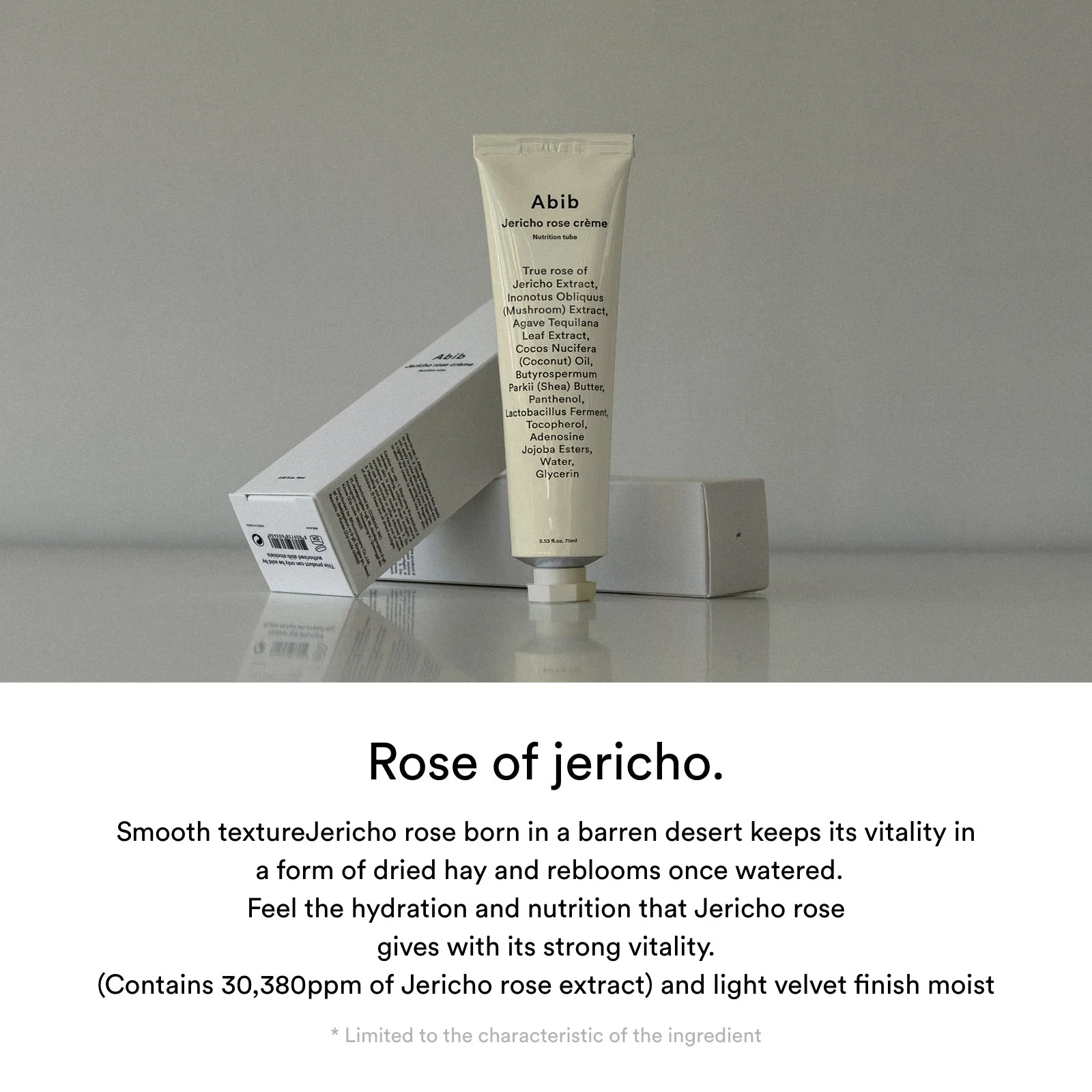 Abib Jericho Rose Creme Nutrition Tube 75ml 2.53 fl. oz. 아비브 부활초 크림 뉴트리션 튜브 75ml 2.53 fl. oz. - Image 4