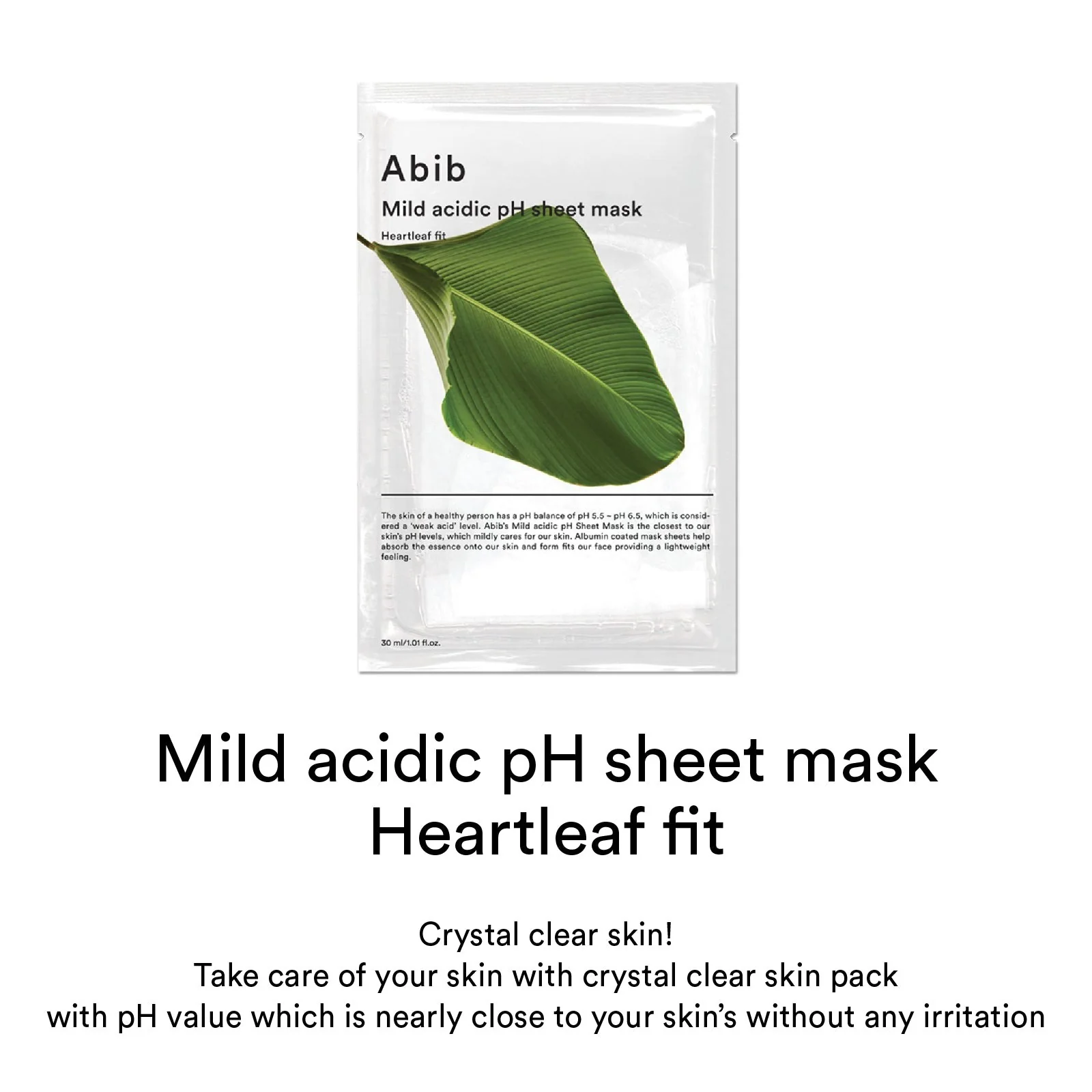 Abib Mild acidic pH sheet mask Heartleaf fit 아비브 약산성 pH 시트 마스크 어성초 핏 - Image 3