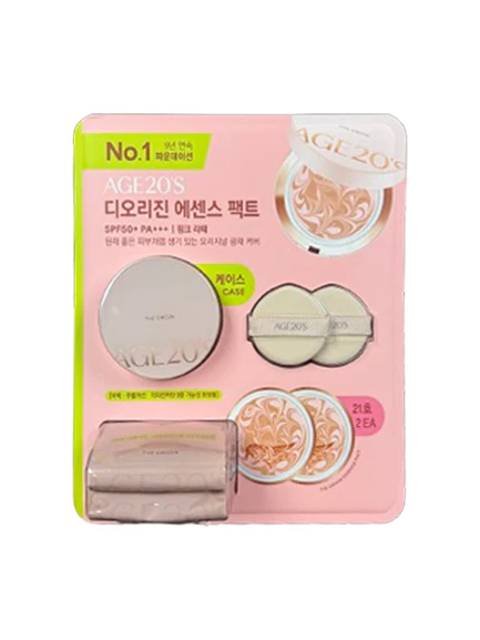 Age 20's The Origin Essence Pact Pink Latte Special Set [Case 1EA, Refill 2EA, Puff 2EA] SPF50+ PA+++ 에이지투웨니스 디오리진 에센스 팩트 핑크 라떼 세트 [케이스 1개, 리필 2개, 퍼프 2개 구성]SPF50+ PA+++ - Image 5