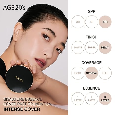 Age20's Signature Essence Cover Pact Intense Cover SPF50+ PA++++ 에이지투웨니스 시그니처 에센스 커버 팩트 인텐스 커버 SPF50+ PA++++ - Image 6