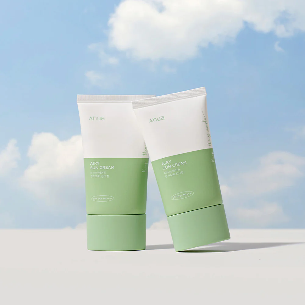 Anua Airy Sun Cream 50ml SPF50+PA++++ 아누아 에어리 무기자차 선크림 50ml SPF50+PA++++ - Image 2