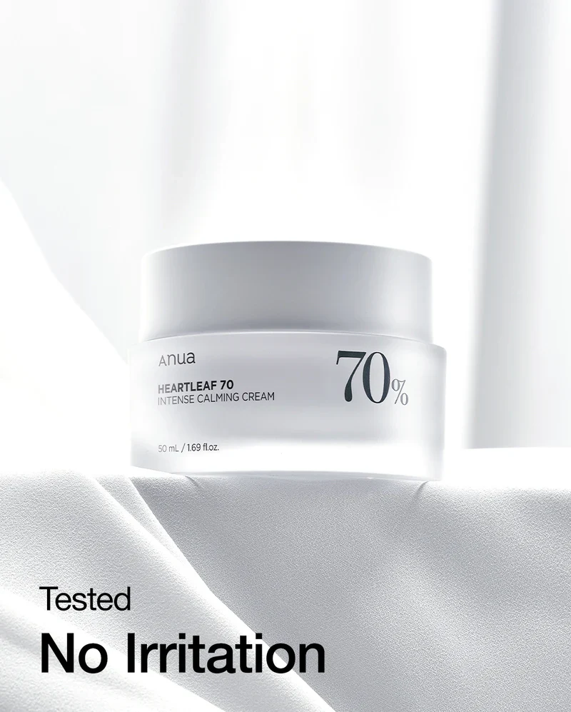 ANUA Heartleaf 70% Intense Calming Cream 50mL 아누아 어성초 70 인텐스 카밍 크림 50mL - Image 2