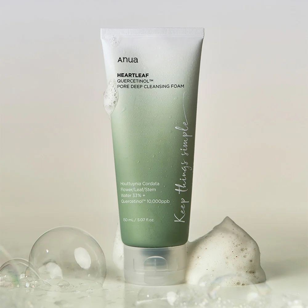 Anua Heartleaf Quercetinol Pore Deep Cleansing Foam 150ml 아누아 어성초 쿼세티놀™ 모공 딥 클렌징 폼 150ml - Image 3