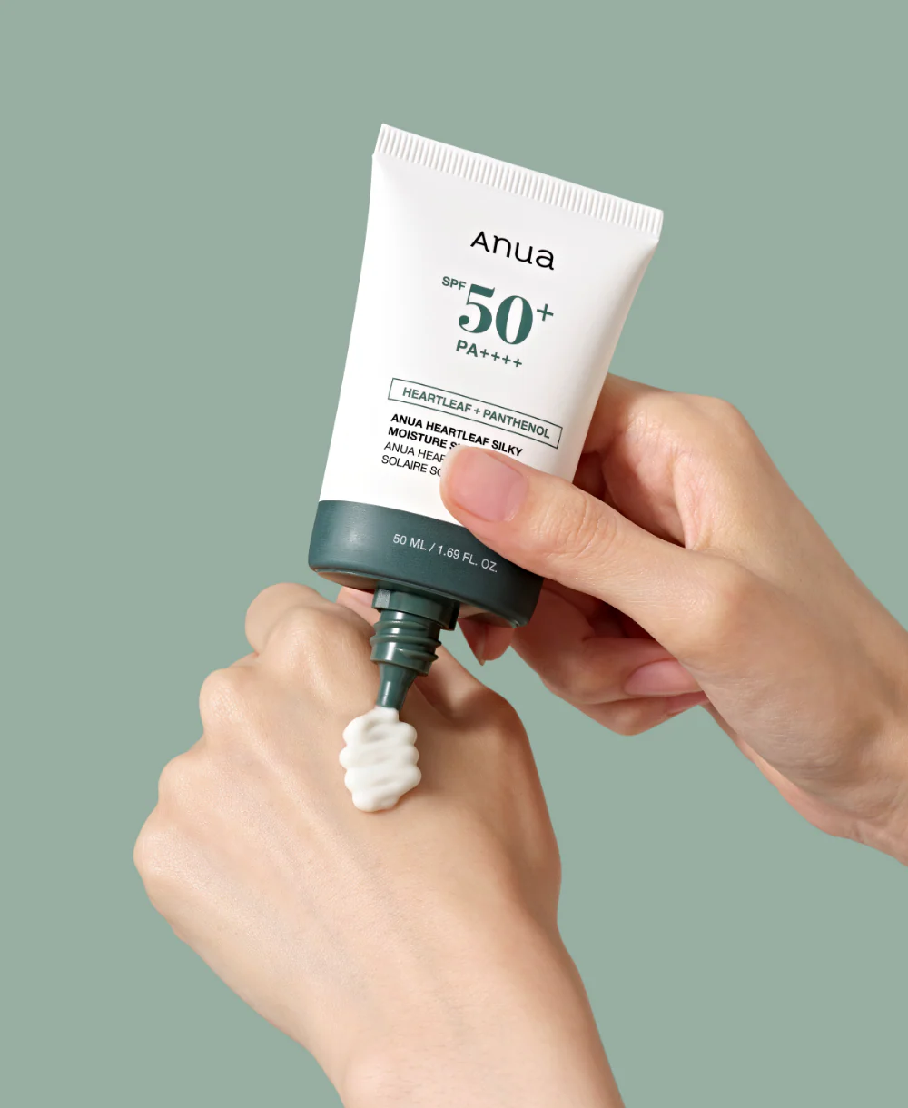 Anua Heartleaf Silky Moisture Sun Cream 50ml SPF50+ PA++++ 아누아 어성초 실키 모이스처 선크림 50ml SPF50+PA++++ - Image 2