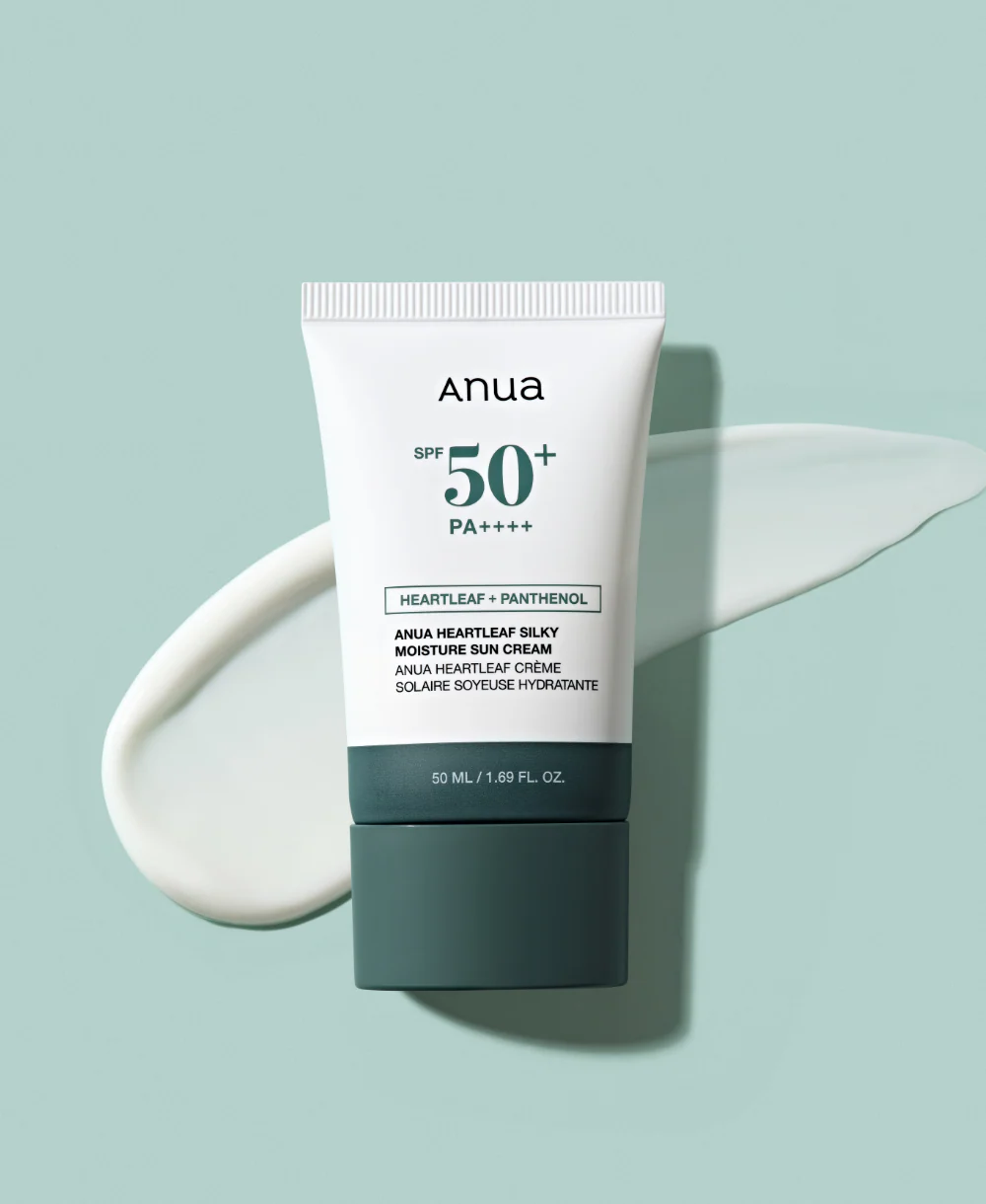 Anua Heartleaf Silky Moisture Sun Cream 50ml SPF50+ PA++++ 아누아 어성초 실키 모이스처 선크림 50ml SPF50+PA++++ - Image 3