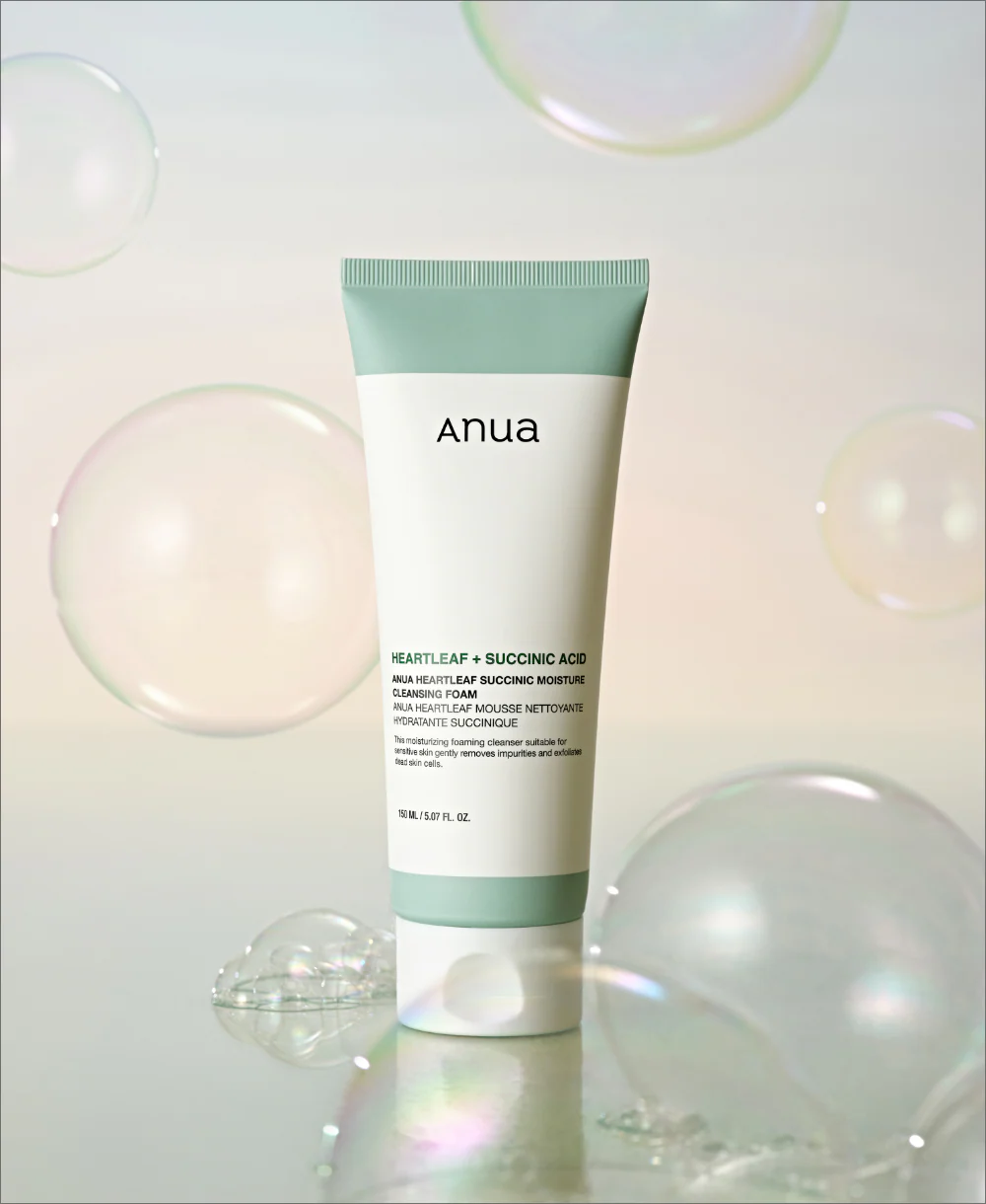 Anua Heartleaf Succinic Moisture Cleansing Foam 150ml / 5.07 fl. oz. 아누아 어성초 석시닉 모이스처 클렌징 폼 150ml / 5.07 fl. oz. - Image 2