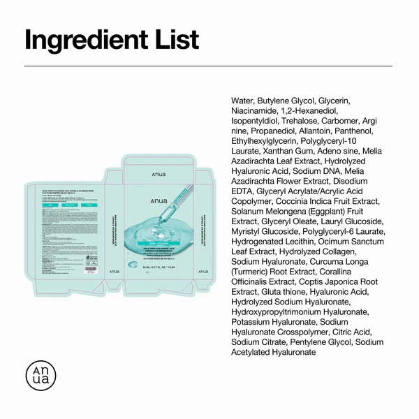 Anua PDRN Hyaluronic Acid Capsule 100 Serum Mask 10 Sheets 아누아 PDRN 히알루론산 캡슐 100 세럼 마스크 10매입 - Image 10