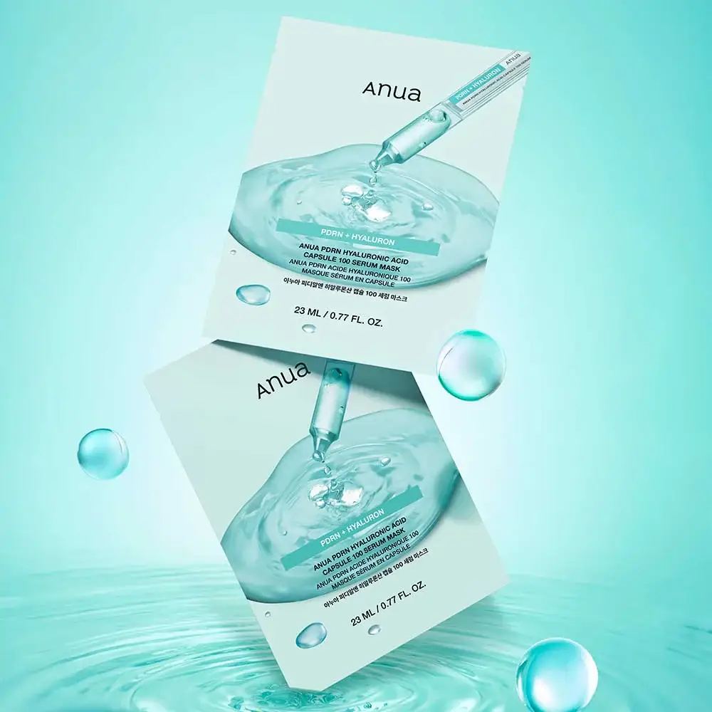 Anua PDRN Hyaluronic Acid Capsule 100 Serum Mask 10 Sheets 아누아 PDRN 히알루론산 캡슐 100 세럼 마스크 10매입 - Image 2