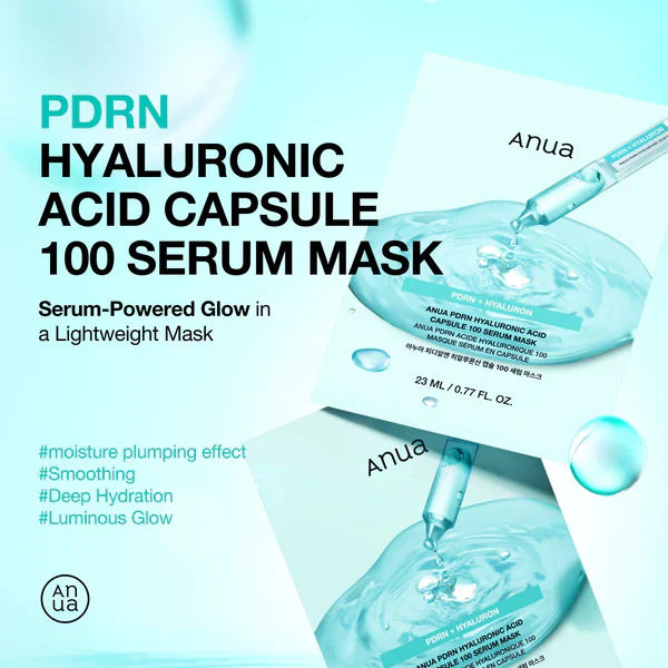 Anua PDRN Hyaluronic Acid Capsule 100 Serum Mask 10 Sheets 아누아 PDRN 히알루론산 캡슐 100 세럼 마스크 10매입 - Image 3