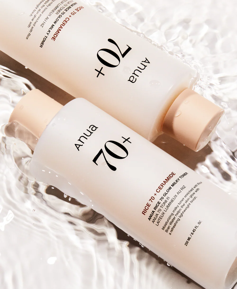ANUA Rice 70 Glow Milky Toner 250ml / 8.45 fl.oz. 아누아 라이스 70 글로우 밀키 토너 250ml / 8.45 fl.oz. - Image 2