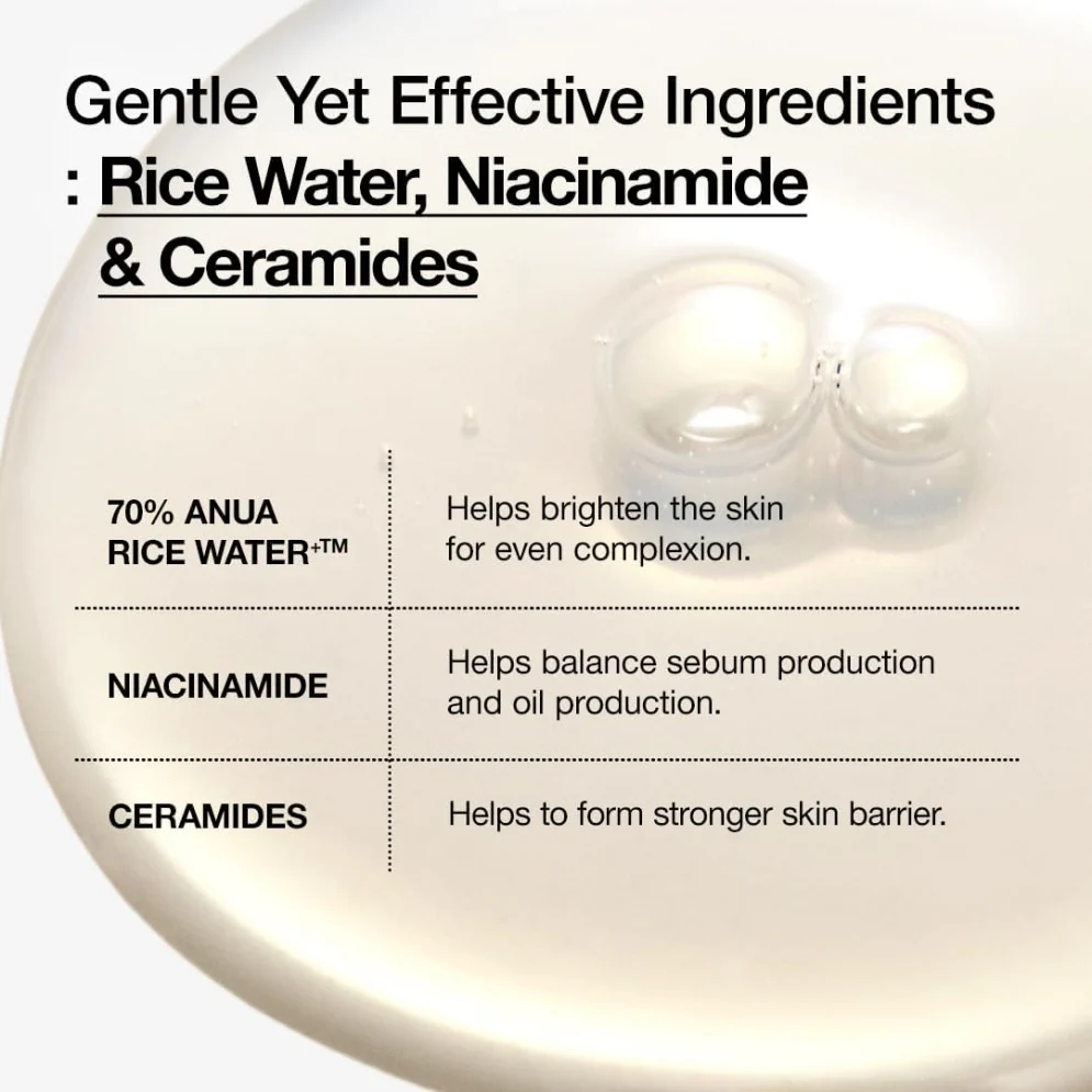ANUA Rice 70 Glow Milky Toner 250ml / 8.45 fl.oz. 아누아 라이스 70 글로우 밀키 토너 250ml / 8.45 fl.oz. - Image 6