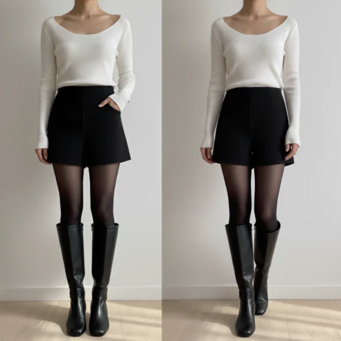 [쿠팡 베스트셀링🔥] Balance & Fit Winter Fleece Illusion Tights 밸런스앤핏 겨울 기모 착시스타킹 - Image 10