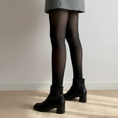 [쿠팡 베스트셀링🔥] Balance & Fit Winter Fleece Illusion Tights 밸런스앤핏 겨울 기모 착시스타킹 - Image 5