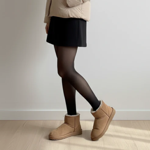 [쿠팡 베스트셀링🔥] Balance & Fit Winter Fleece Illusion Tights 밸런스앤핏 겨울 기모 착시스타킹 - Image 6