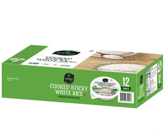 Bibigo Cooked Sticky White Rice Bowls, Medium Grain, 7.4 oz, 12-Count - Image 2