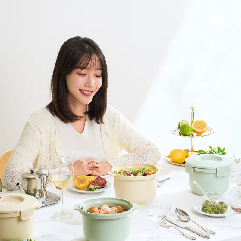 CALO BOWL Low Calorie Low Sugar Rice Cooker 칼로볼 전자레인지 저칼로리 저당밥솥 다이어트 저당질 Korean Rice Maker Microwave Steamer - Image 4
