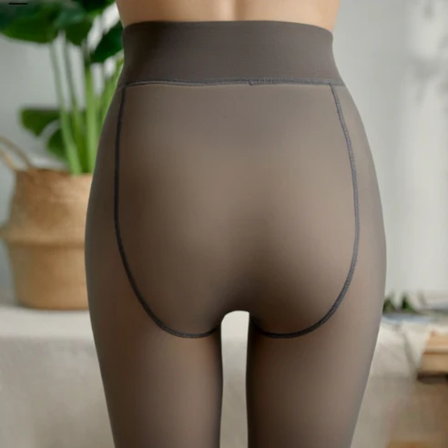 [쿠팡 베스트셀링🔥] Chic Leg Premium Thermal Sheer Illusion Fleece Lined Pantyhose Stockings 시크레그 시크레그 기모 착시 스타킹 - Image 3