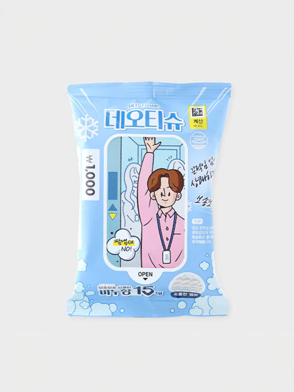 [PACK OF 3] Cooling Perfume Deodorant Tissue 15 Sheet (Floral / Soap) 쿨링 퍼퓸 데오 티슈 15매 (플로럴향/비누향) - Image 2