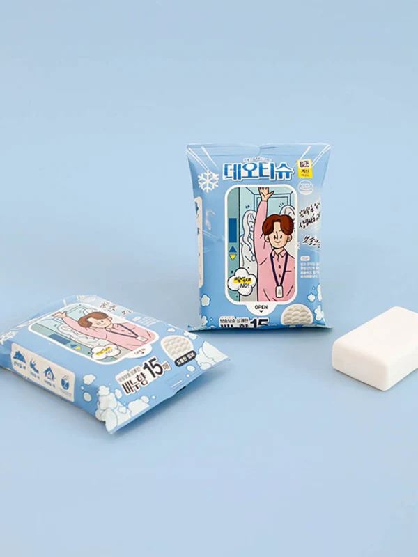 [PACK OF 3] Cooling Perfume Deodorant Tissue 15 Sheet (Floral / Soap) 쿨링 퍼퓸 데오 티슈 15매 (플로럴향/비누향) - Image 3