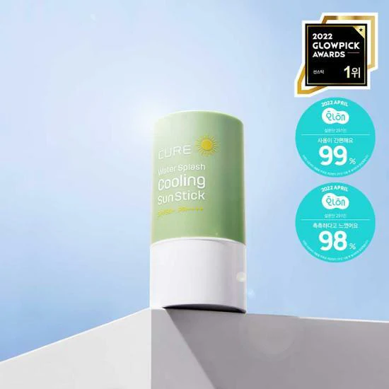 Kim Jeong Moon Aloe CURE+ Water Splash Cooling Sun Stick 23g SPF50+ PA++++ / 김정문알로에 라 센스 로에 큐어 워터 스플래쉬 쿨링 선스틱 23g SPF50+ PA++++ - Image 3