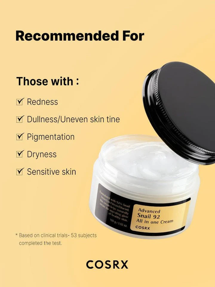 COSRX Advanced Snail 92 All in one Cream 100g (3.52 oz.) 코스알엑스 어드벤스트 스네일 92 올인원 크림 100g - Image 9