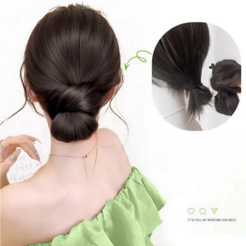(쿠팡 베스트셀링🔥) Cozywave Voluminous Strong-Hold Low Spine Bun Hairpiece 코지웨이브 풍선한 강력고정 로우 가시번 똥머리 가발 - Image 3