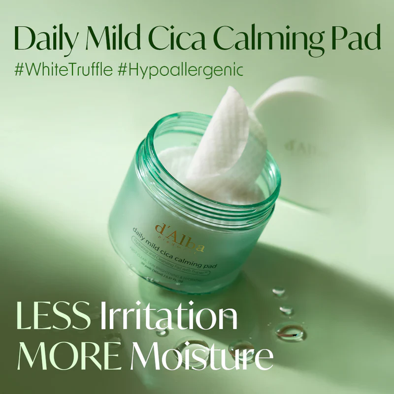 d'Alba Daily Mild Cica Calming Pad 달바 데일리 마일드 시카 카밍 패드 - Image 4