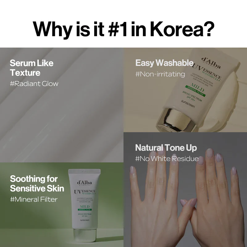 d'Alba Waterfull Mild Mineral Filter Sunscreen SPF 50+ 50ml / 1.69 fl. oz. 달바 워터풀 마일드 선크림 SPF 50+ 50ml / 1.69 fl. oz. - Image 7