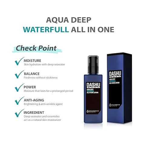 DASHU Aqua Deep Waterfull All-in-One Lotion 다슈 맨즈 아쿠아 딥 워터풀 올인원 로션 153ml - Image 9