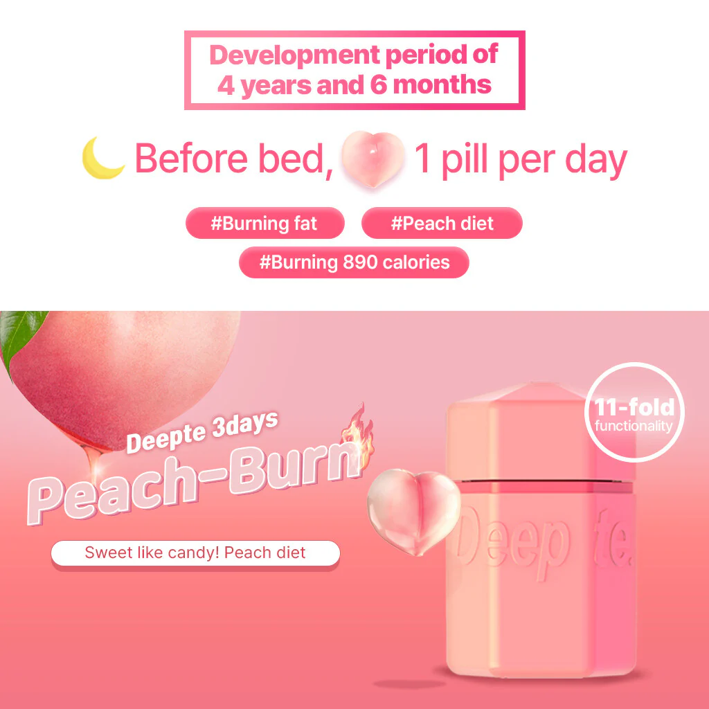 Deepte 3-Day Peach Burn 30 Tablets (30-day supply) 딥트3일 피치번 30정 (30일분) - Image 5