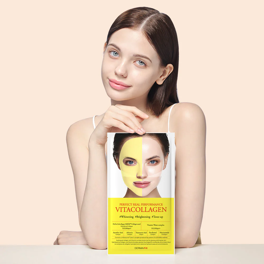 DERMAFIX Perfect Real Performance Vita Collagen Mask 8EA 더마픽스 퍼펙트 리얼 퍼포먼스 비타콜라겐 8매입 - Image 2