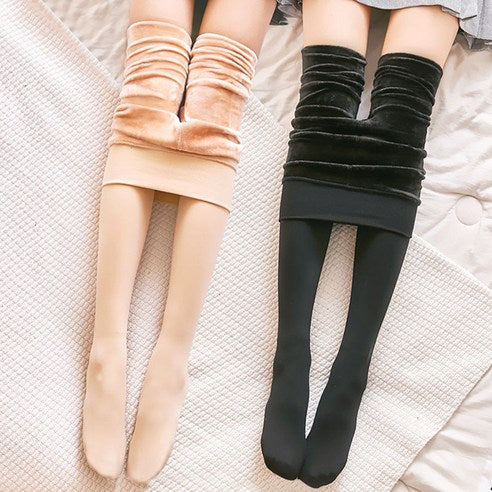 Double Lane Mink Fleece Lined Thermal Pantyhose Stocking 더블레인 따뜻하면서 다리 얇아보이는 겨울 융털 기모 스타킹 - Image 6
