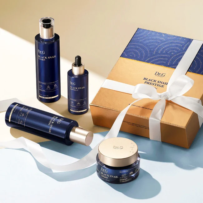 Dr.G Black Snail Prestige 4-Step Full Set (Toner + Ampoule + Emulsion + Cream) 닥터지 블랙 스네일 프레스티지 4종 세트 (토너+에멀전+앰플+크림) - Image 2