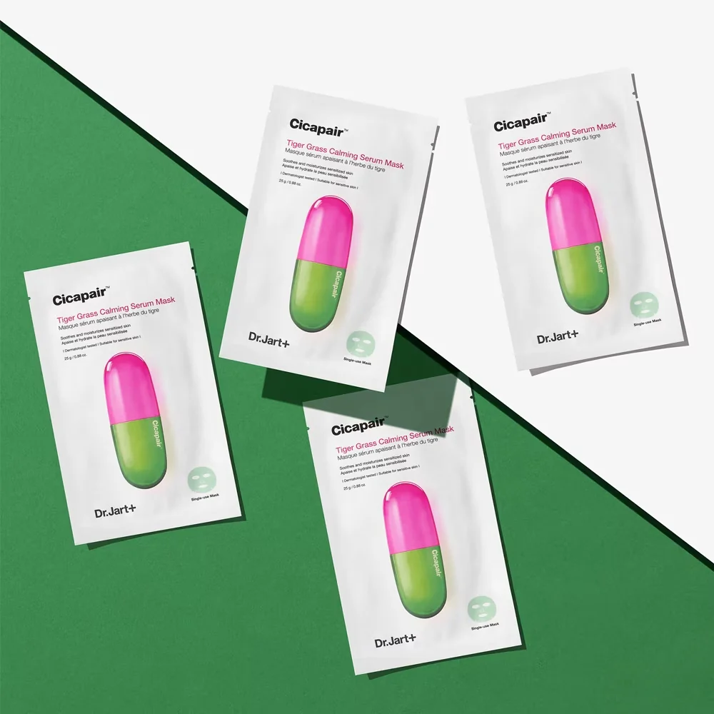Dr. Jart CICAPAIR™ TIGER GRASS CALMING SERUM MASK 5EA 닥터자르트 시카페어 카밍 세럼 마스크 (5매) - Image 4