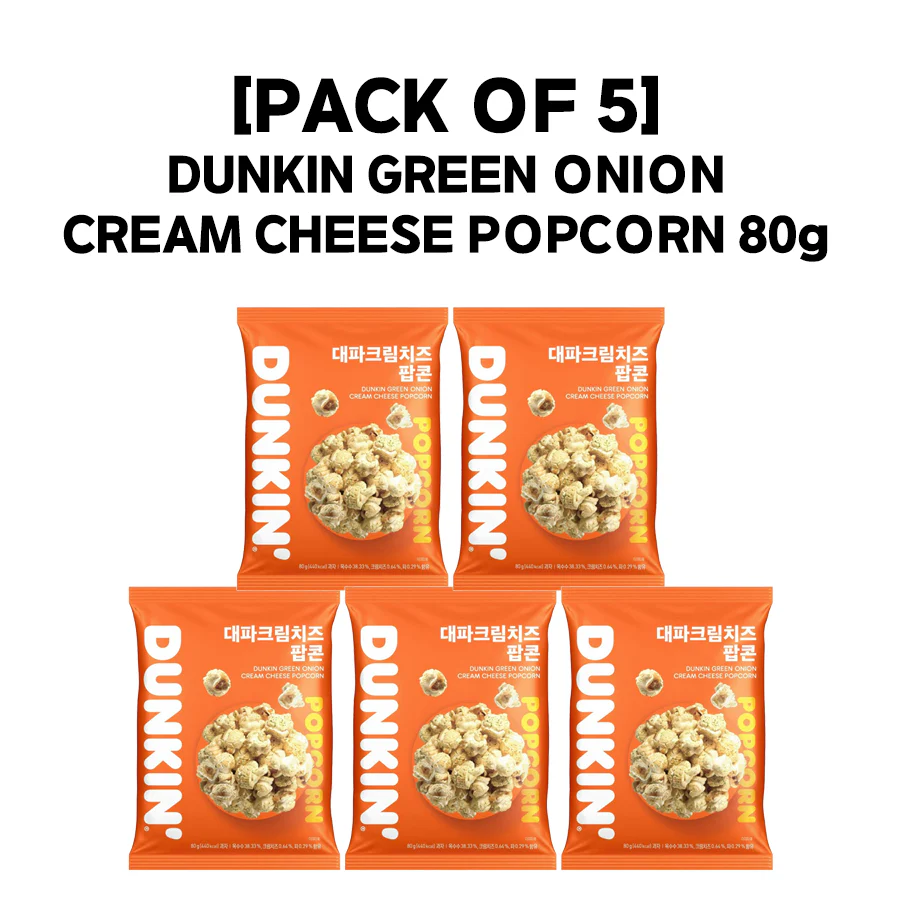 DUNKIN Green Onion Cream Cheese Popcorn 15g / 80g 던킨 대파크림치즈 팝콘 15g / 80g - Image 4