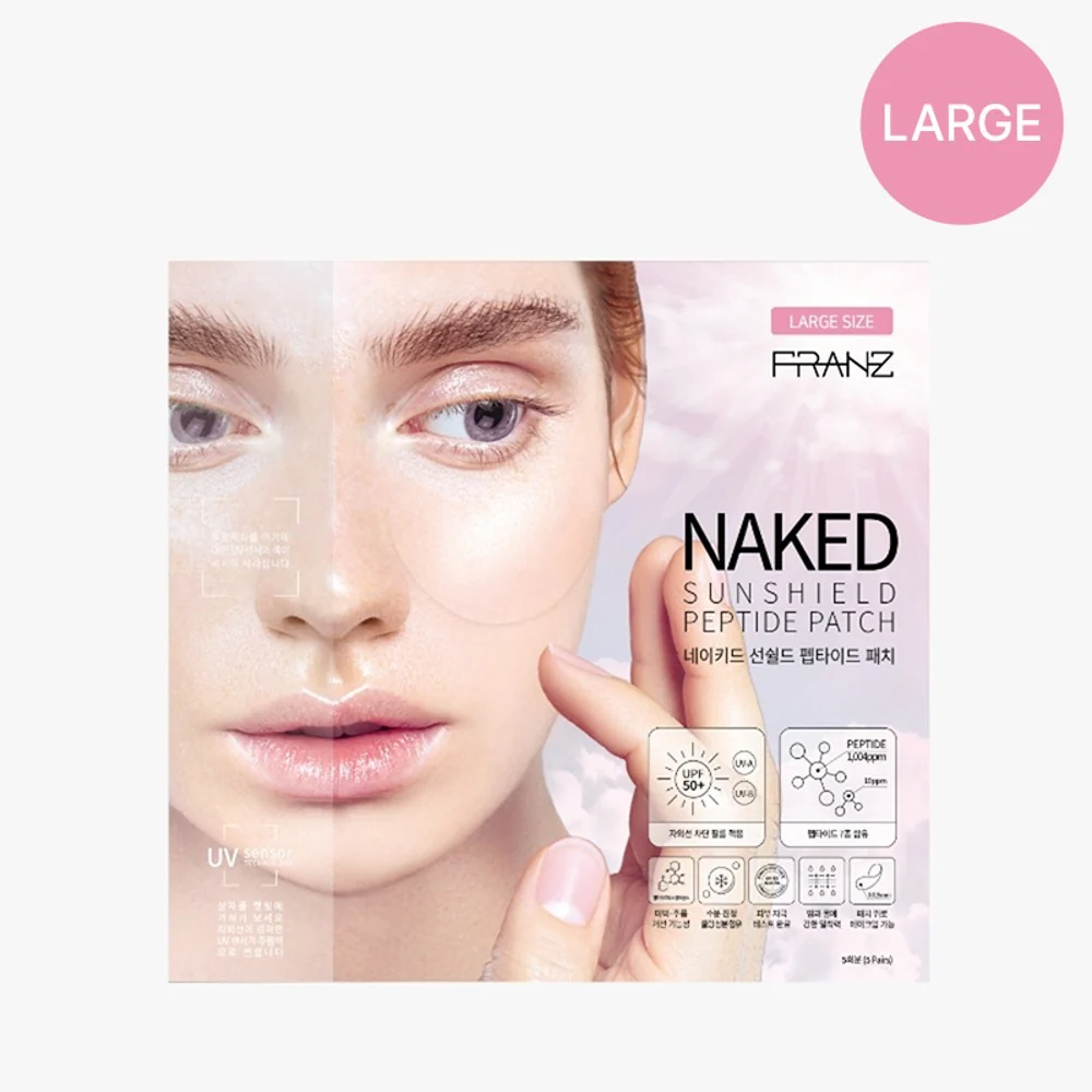 Franz Sun Block Patch Regular / Large 5ea 프란츠 네이키드 투명 자외선 차단 패치 기본형 / 라지 사이즈 5회분 - Image 3