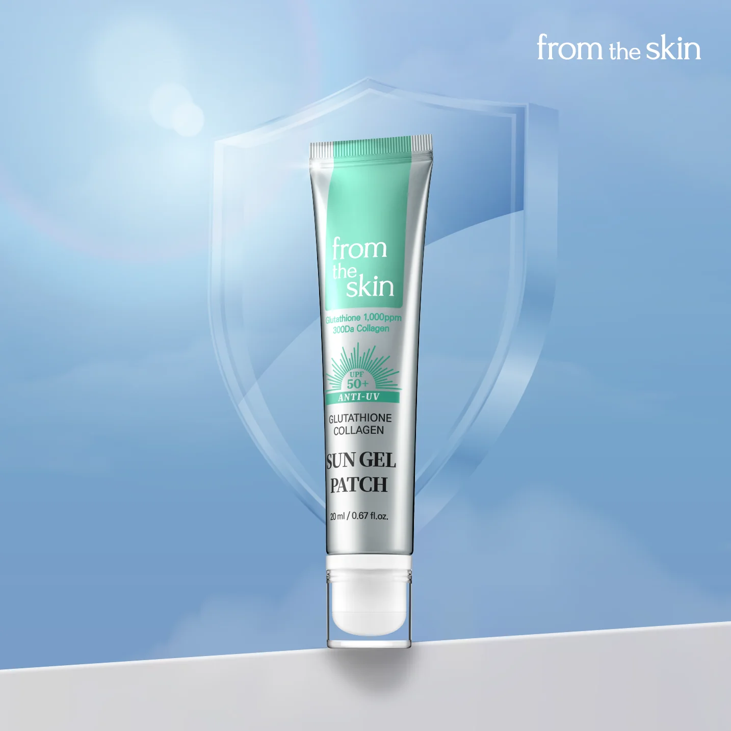 바르는 골프패치 From the Skin Anti UV Glutathione Collagen Sun Gel Patch 20ml / 0.67 fl. oz. UPF 50+ 프롬더스킨 글루타치온 콜라겐 선 젤 패치 20ml / 0.67 fl. oz. UPF 50+ - Image 2