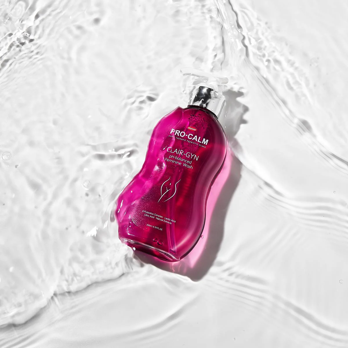 Hanmi PRO-CALM CLAIR GYN pH-balanced Feminine Wash 200mL + 50mL 한미 프로-캄 클레어진 약산성 여성청결제 200mL + 50mL - Image 2