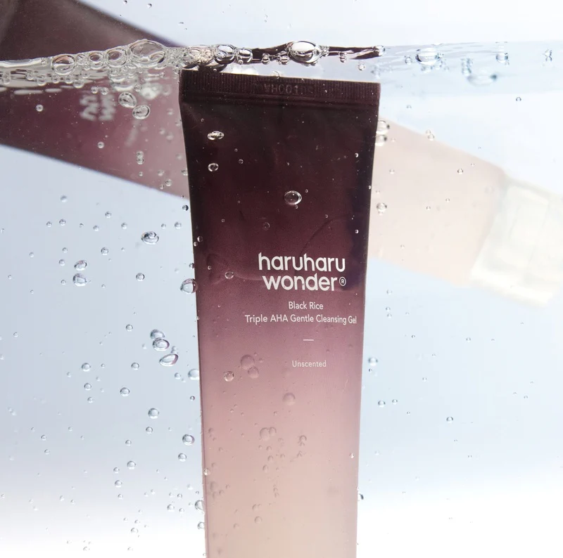 Haruharu Wonder Black Rice Triple AHA Gentle Cleansing Gel Unscented 100ml 하루하루원더 블랙라이스 트리플 아하 젠틀 클렌징 젤 100ml - Image 2