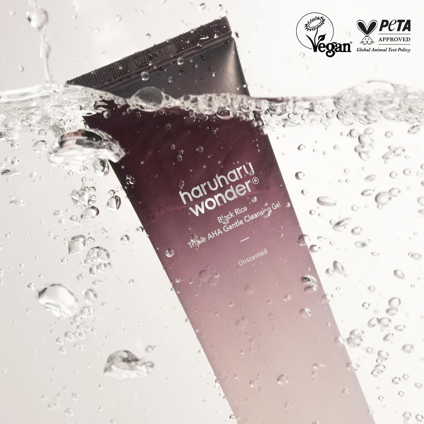 Haruharu Wonder Black Rice Triple AHA Gentle Cleansing Gel Unscented 100ml 하루하루원더 블랙라이스 트리플 아하 젠틀 클렌징 젤 100ml - Image 5