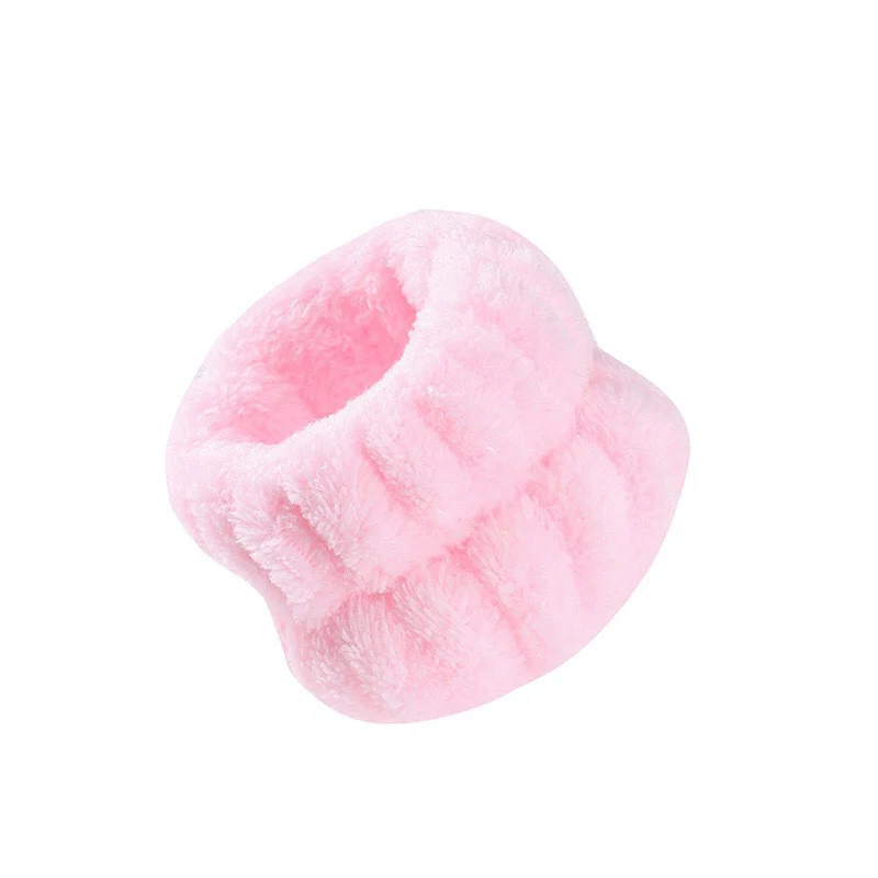 Headband + Wrist Wash band SET For Washing Face Pink Color 세안 밴드 머리띠 + 세안 손목 밴드 핑크색 세트 - Image 3