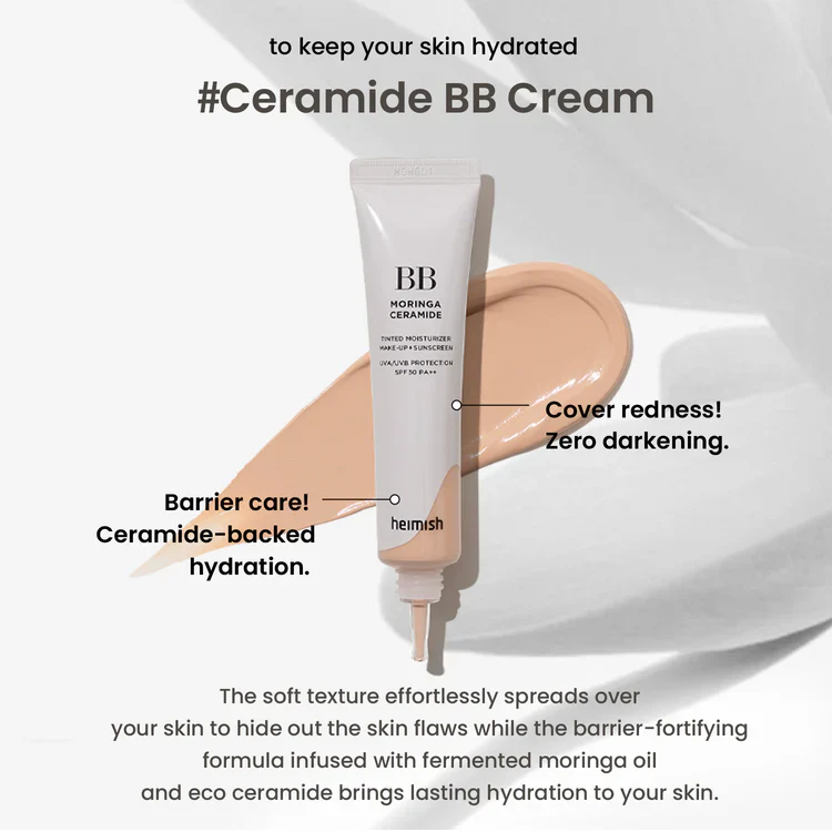 ***CLEARANCE Heimish Moringa Ceramide BB Cream 30g / 1.05oz 헤이미쉬 모링가 세라마이드 BB 크림 30g / 1.05oz - Image 9
