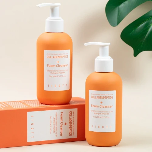 Jigott Collagen Peptide Foam Cleanser 200ml 6.76 fl.oz 지고트 콜라겐 펩타이드 클렌저 200ml 6.76 fl.oz - Image 4