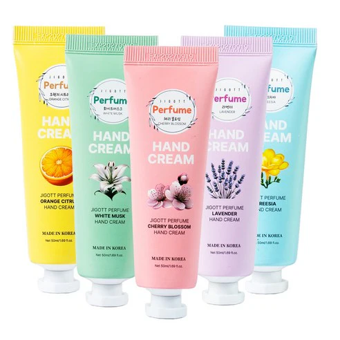 Jigott Perfume Assorted Hand Cream Set of 5 50ml / 1.69 fl.oz 지고트 퍼퓸 핸드크림 5종 50ml (Cherry Blossom/White Musk/Orange Citrus/Freesia/Lavender) - Image 2