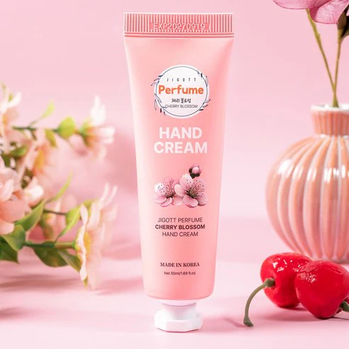 Jigott Perfume Assorted Hand Cream Set of 5 50ml / 1.69 fl.oz 지고트 퍼퓸 핸드크림 5종 50ml (Cherry Blossom/White Musk/Orange Citrus/Freesia/Lavender) - Image 3