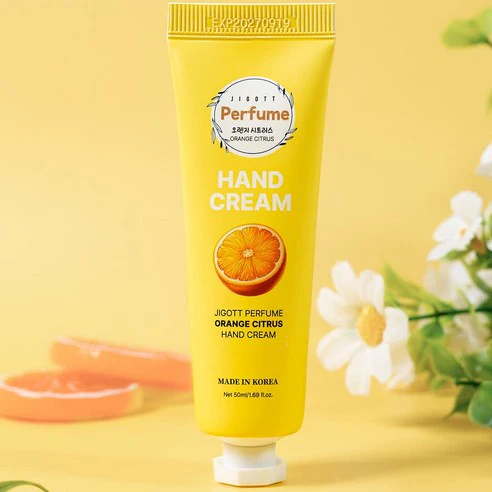 Jigott Perfume Assorted Hand Cream Set of 5 50ml / 1.69 fl.oz 지고트 퍼퓸 핸드크림 5종 50ml (Cherry Blossom/White Musk/Orange Citrus/Freesia/Lavender) - Image 4