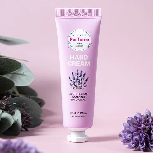 Jigott Perfume Assorted Hand Cream Set of 5 50ml / 1.69 fl.oz 지고트 퍼퓸 핸드크림 5종 50ml (Cherry Blossom/White Musk/Orange Citrus/Freesia/Lavender) - Image 7