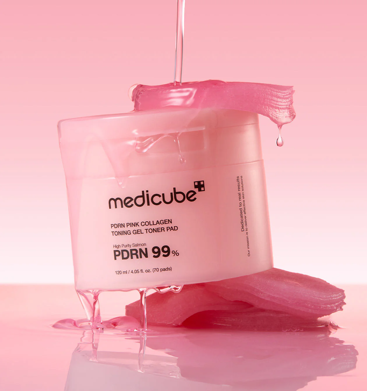 [Kpop Idol Pick] Medicube PDRN Pink Collagen Toning Gel Toner Pad 120ml / 70 Pads 메디큐브 PDRN 핑크 콜라겐 토닝 겔 토너 패드 - Image 4